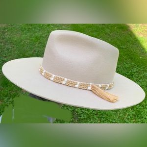Wyeth Felt Hat, oatmeal, with twine hat band